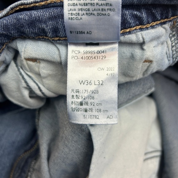 Signature by Levi Strauss & Co Jeans Mens 36x32 Blue Relaxed Fit Stretch Denim - Picture 10 of 13